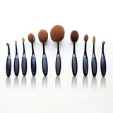 Beauty Experts Set of 10 Oval Beauty Brushes - Lootquake