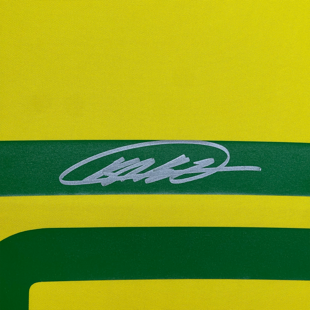 Camiseta de fútbol amarilla de Brasil, Ricardo Kaká, firmada y enmarcada, 35 x 39, Beckett BAS COA