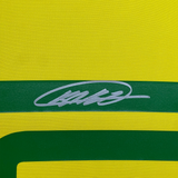 Camiseta de fútbol amarilla de Brasil, Ricardo Kaká, firmada y enmarcada, 35 x 39, Beckett BAS COA