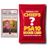 Paquete misterioso de tarjetas de novato calificadas PSA 10 de los Kansas City Chiefs