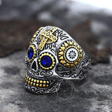 Kapala Stainless Steel Sugar Skull Ring