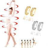 2 Pairs Lymphvity Therapy Earrings For Women Histone Lymphatic Germanium Earrings Earrings Lymphatic Acupuncture Earrings Lymph Drainage Earrings Jewelry Gifts (Gold+Silver) - Lootquake