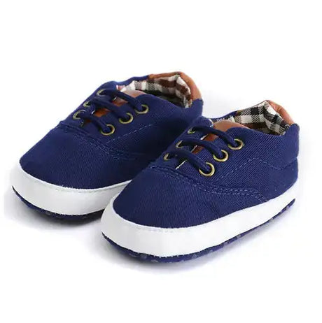 Solid color casual lace soft bottom baby canvas shoes baby shoes toddler shoes - Lootquake