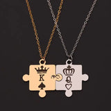 Matching Puzzle Piece Pendant Necklaces - Lootquake