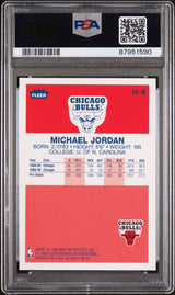 Graded 1996 Fleer Ultra Michael Jordan #U4 Decade of Excellence Rookie Reprint Basketball Card PSA 9 Mint
