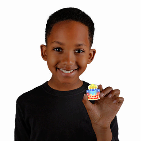 Birthday Cake Flashing Body Light Lapel Pins-4