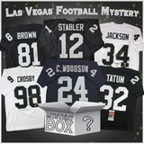 Caja misteriosa de camisetas de fútbol americano de Oakland Las Vegas autografiadas/firmadas con PSA JSA o Beckett COA 