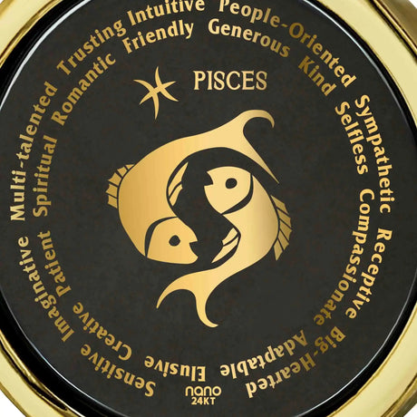 Pisces Necklaces for Lovers of the Zodiac 24k Gold Inscribed - Lootquake