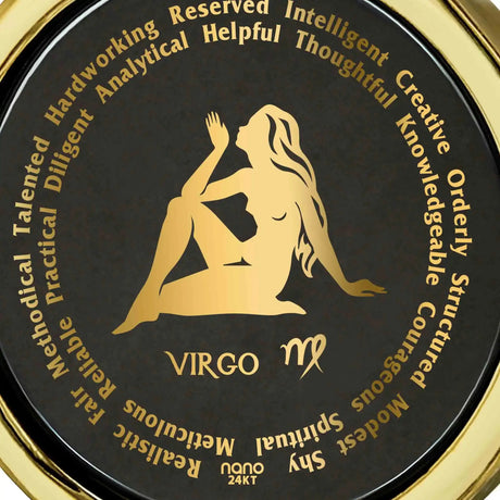 Virgo Necklaces for Lovers of the Zodiac 24k Gold Inscribed - Lootquake