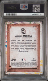 Tarjeta de béisbol Bowman Showpieces Rookie RC de Jackson Merrill #BS8, clasificada como la mejor de 2024 de Topps Bowmans, PSA 10 Gem Mint