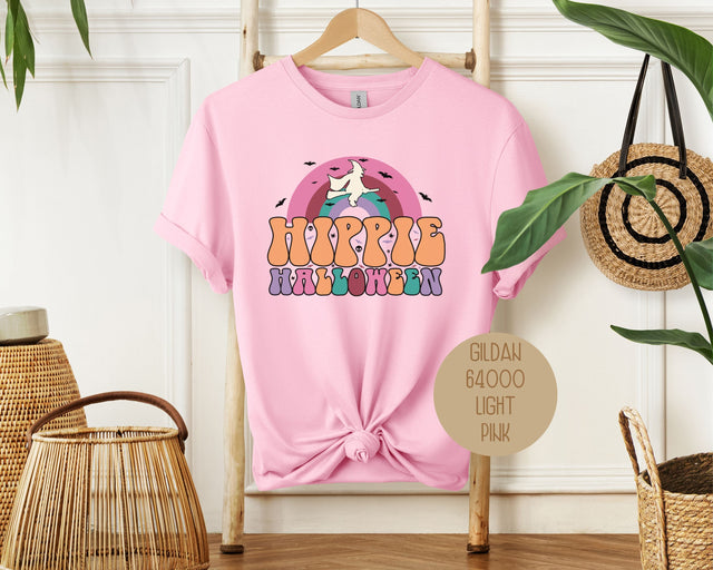 Hippie Halloween Retro Witch Rainbow Shirt-10