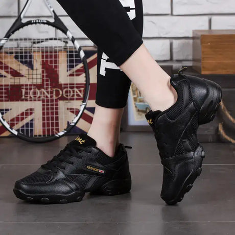 Men's Dance Shoes - Soft, Breathable, Leather Fitness Shoes - Lootquake