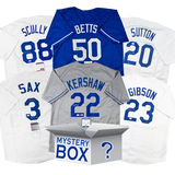 Autographed/Signed Los Angeles Baseball Jersey Mystery Box with PSA JSA or Beckett COA
