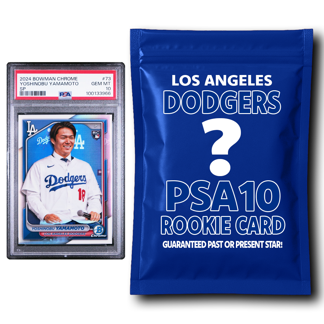 Paquete misterioso de tarjetas de novato calificadas PSA 10 de Los Angeles Dodgers