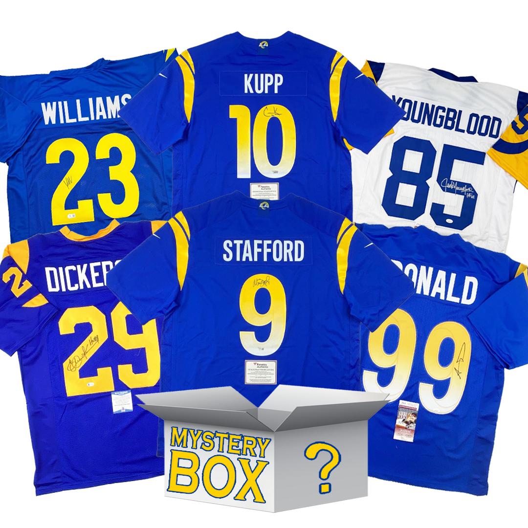 Caja misteriosa de camisetas de fútbol de Los Ángeles autografiadas/firmadas con PSA JSA o Beckett COA 