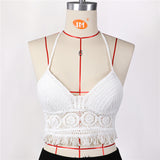 Traje de baño de punto de crochet para mujer, traje de baño tipo pareo, chaleco, top calado, ropa de playa, top corto sin mangas