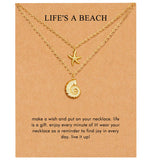 RZKING Shell Starfish Necklace Beach Necklaces for Women - Lootquake