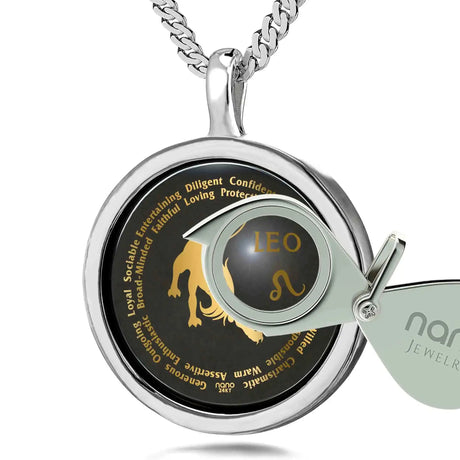 Leo Necklaces for Lovers of the Zodiac 24k Gold Inscribed - Lootquake