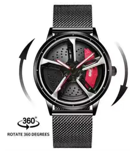 3D Spinning Mens Watches Car Rim - Lootquake