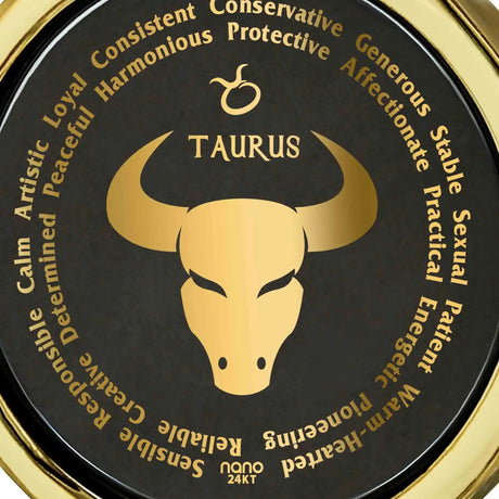 Taurus Necklaces for Lovers of the Zodiac 24k Gold Inscribed - Lootquake