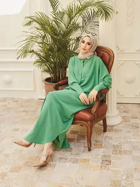 Fashion Single Breasted Muslim Dresses - Lootquake