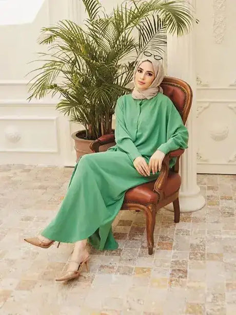 Fashion Single Breasted Muslim Dresses - Lootquake