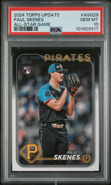 Tarjeta de béisbol RC de Paul Skenes #ASG29, actualización Topps 2024, para novato del Juego de las Estrellas, PSA 10 Gem Mint
