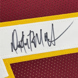 Camiseta de fútbol de Washington, color burdeos, enmarcada, autografiada y firmada por Dexter Manley, 35 x 39, JSA COA