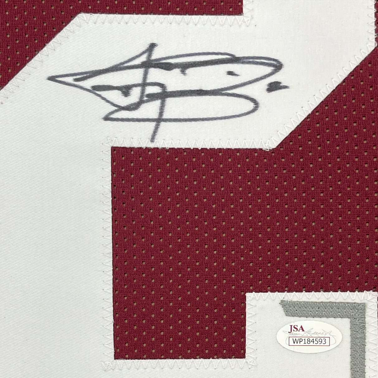 Camiseta de fútbol americano universitario Texas A&amp;M Maroon, enmarcada, autografiada y firmada por Johnny Manziel, 35 x 39, JSA COA