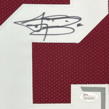 Camiseta de fútbol americano universitario Texas A&amp;M Maroon, enmarcada, autografiada y firmada por Johnny Manziel, 35 x 39, JSA COA