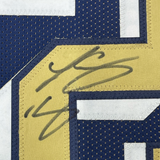 Camiseta de fútbol americano universitario azul de Pittsburgh, enmarcada, autografiada y firmada por LeSean McCoy, 35 x 39, JSA COA