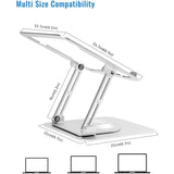 360° Rotating Metal Laptop Stand Riser Foldable & Adjustable