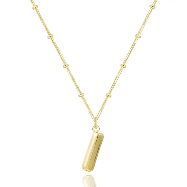 Pychee Bubble Letter Necklace 14K Gold Plated Balloon Initial Necklaces Dainty Gold Initial Charm Pendant Necklace Jewelry Gift For Women - Lootquake