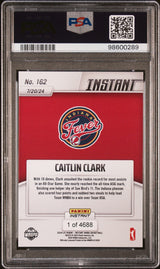 Tarjeta de baloncesto Caitlin Clark #162 Rookie RC de la WNBA Panini Instant 2024, PSA 10 Gem Mint