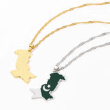 Pakistan Map and Flag Pendant Necklaces - Lootquake