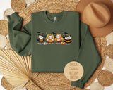 Chickens in Halloween Costumes Sweatshirt-3