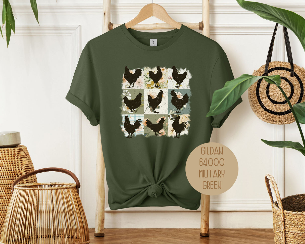 Cute Boho Chickens Shirt-5