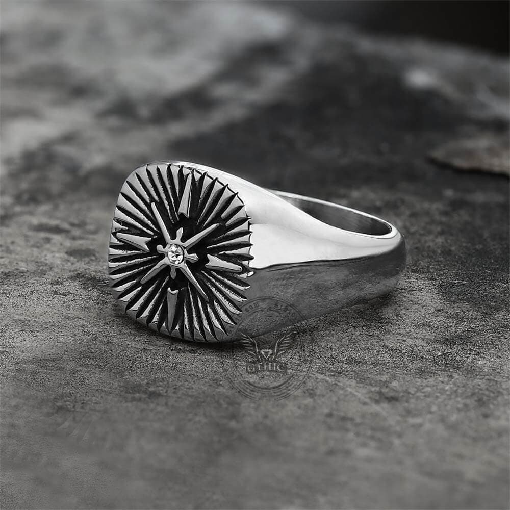 Minimalist Polaris CZ Stainless Steel Ring