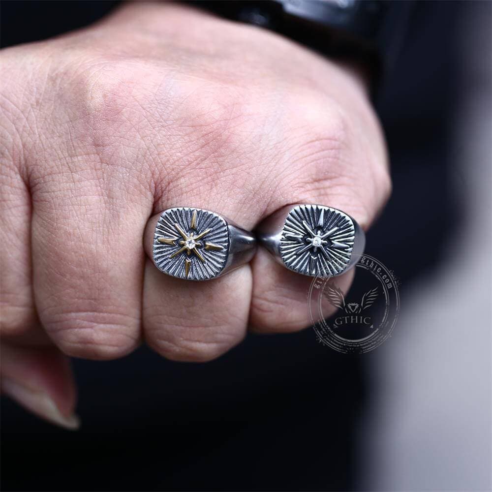 Minimalist Polaris CZ Stainless Steel Ring