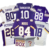 Caja misteriosa de camisetas de fútbol americano de Minnesota autografiadas/firmadas con PSA JSA o Beckett COA 