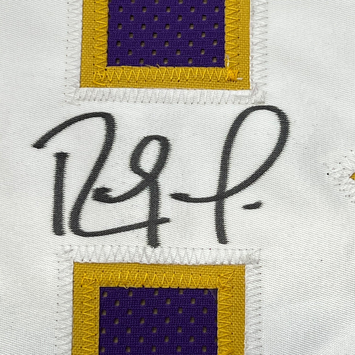 Camiseta de fútbol americano de Minnesota, enmarcada, autografiada y firmada por Randy Moss, 35 x 39, color morado, JSA COA