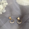 French retro pearl earrings female earrings - Lootquake