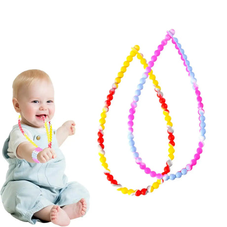 Teething Necklace for BabyChewing Necklace for Kids SensorySensory Chew Necklaces for People with Autism ADHD and FidgetingChew Necklaces for Sensory KidsTeething Necklace for Mom - Lootquake