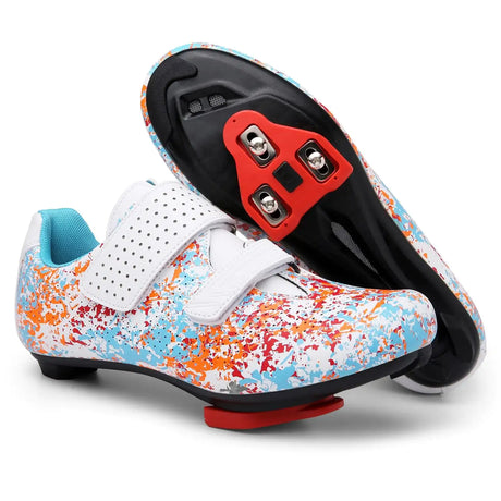 Womens Cycling Shoes Compatible with Peloton Bike Shoes Indoor Biking Bicycle Shoes Specialized Blue 6.5 - Lootquake