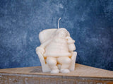 Napping Santa Candles for a Cozy Holiday Atmosphere