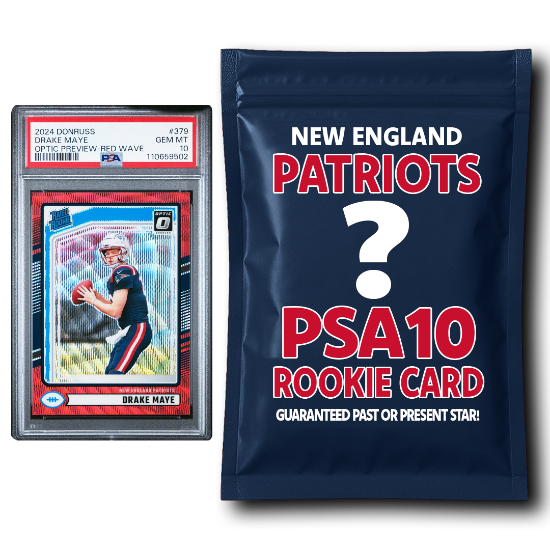 Paquete misterioso de tarjetas de novato calificadas de PSA 10 de los New England Patriots