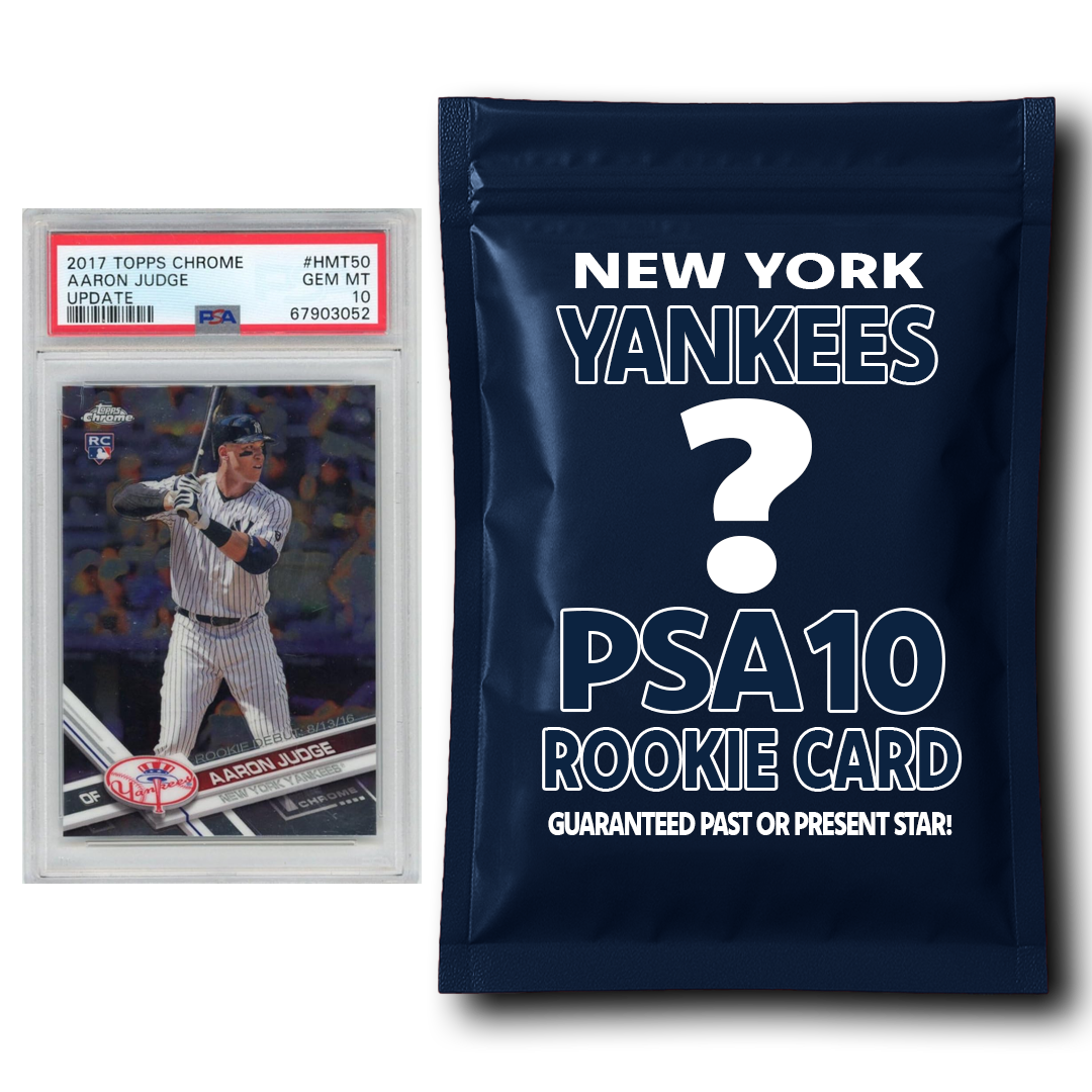 Paquete misterioso de tarjetas de novato graduadas PSA 10 de los Yankees de Nueva York