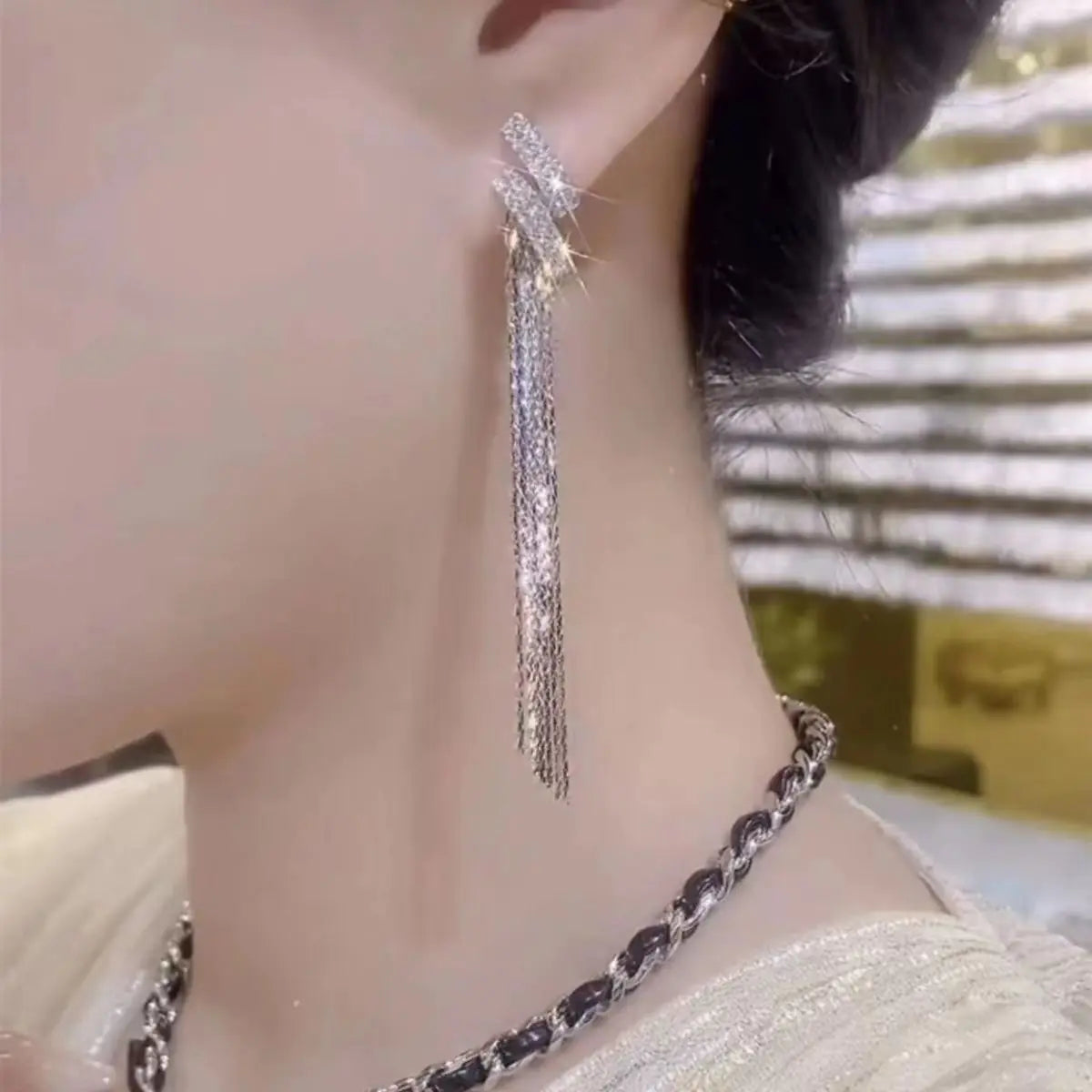 XINGX Water Drop Tassel Earrings Earrings Simple - Lootquake