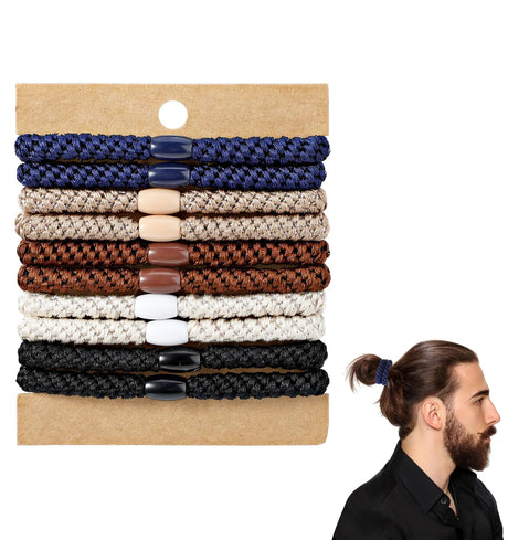 10pcs Braided Hair Ties Mens Hair Ties Elastic Bracelet Hair Ties Rip Hair Ties No Slip Hair Ties No Damage For Many Hair Types - Lootquake
