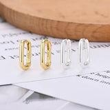 European And American Entry Lux U-shaped Earrings Female Simple Solid - Lootquake